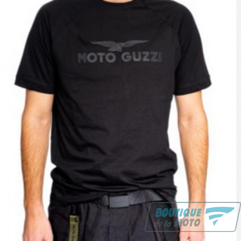 CAMISETA MOTO GUZZI ESSENTIAL NEGRO La Boutique de la Moto